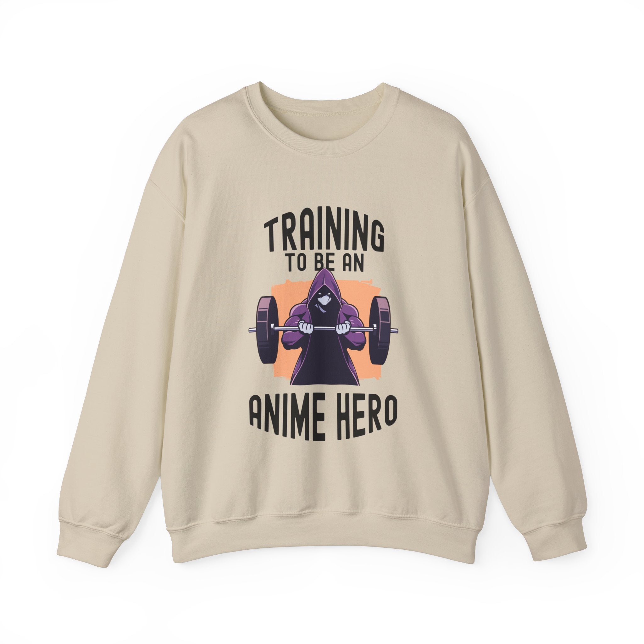 Unisex Training to be an Anime Hero Sweatshirt S Sand 