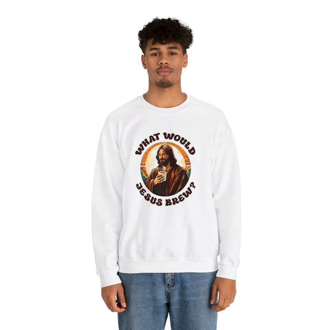 Unisex What Would Jesus Brew Coffee Sweatshirt   