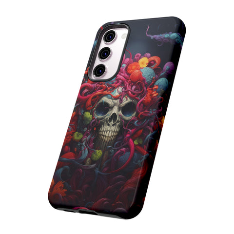 Psychedelic Skull & Tentacles Phone Case   