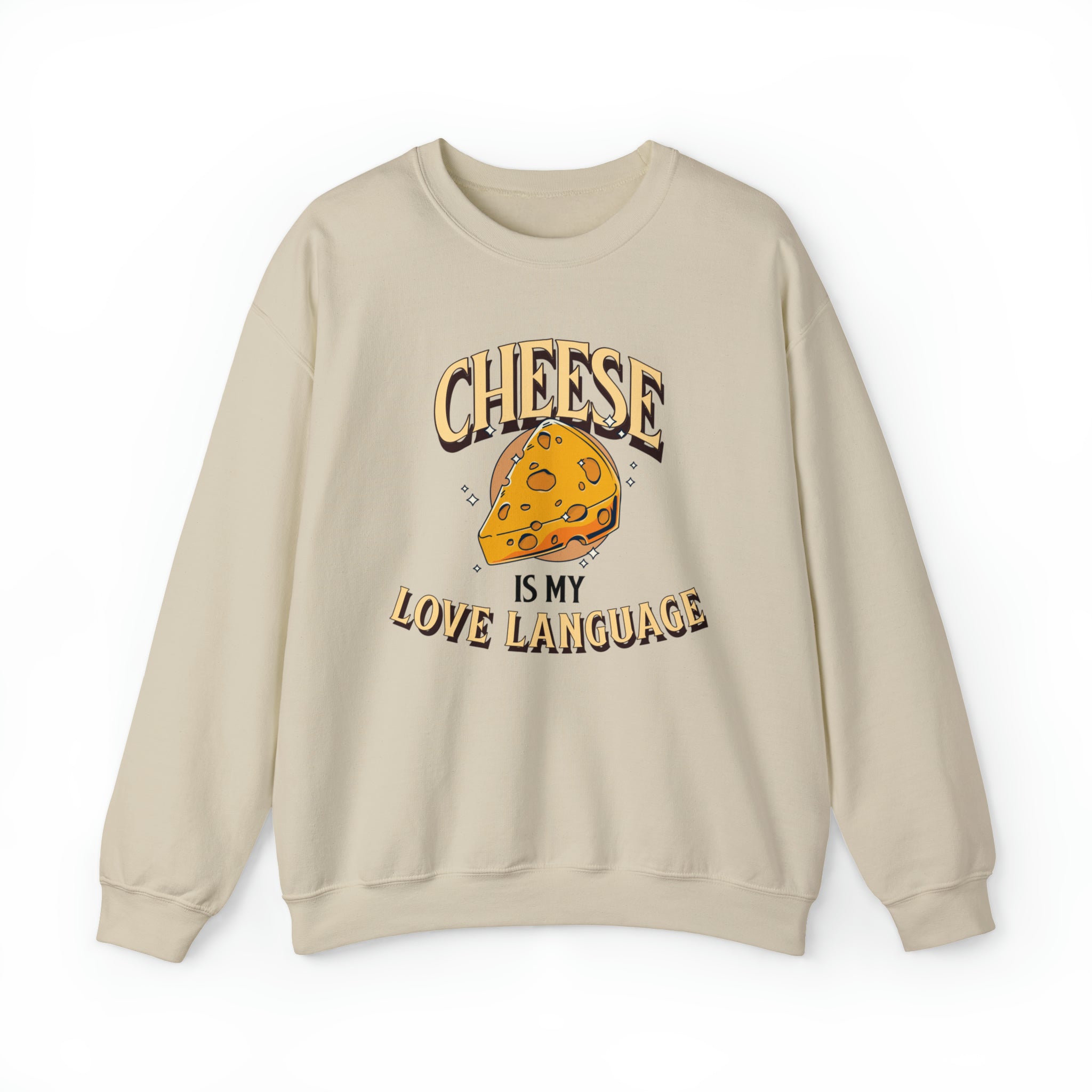 Unisex Cheese is My Love Language Sweatshirt S Sand 