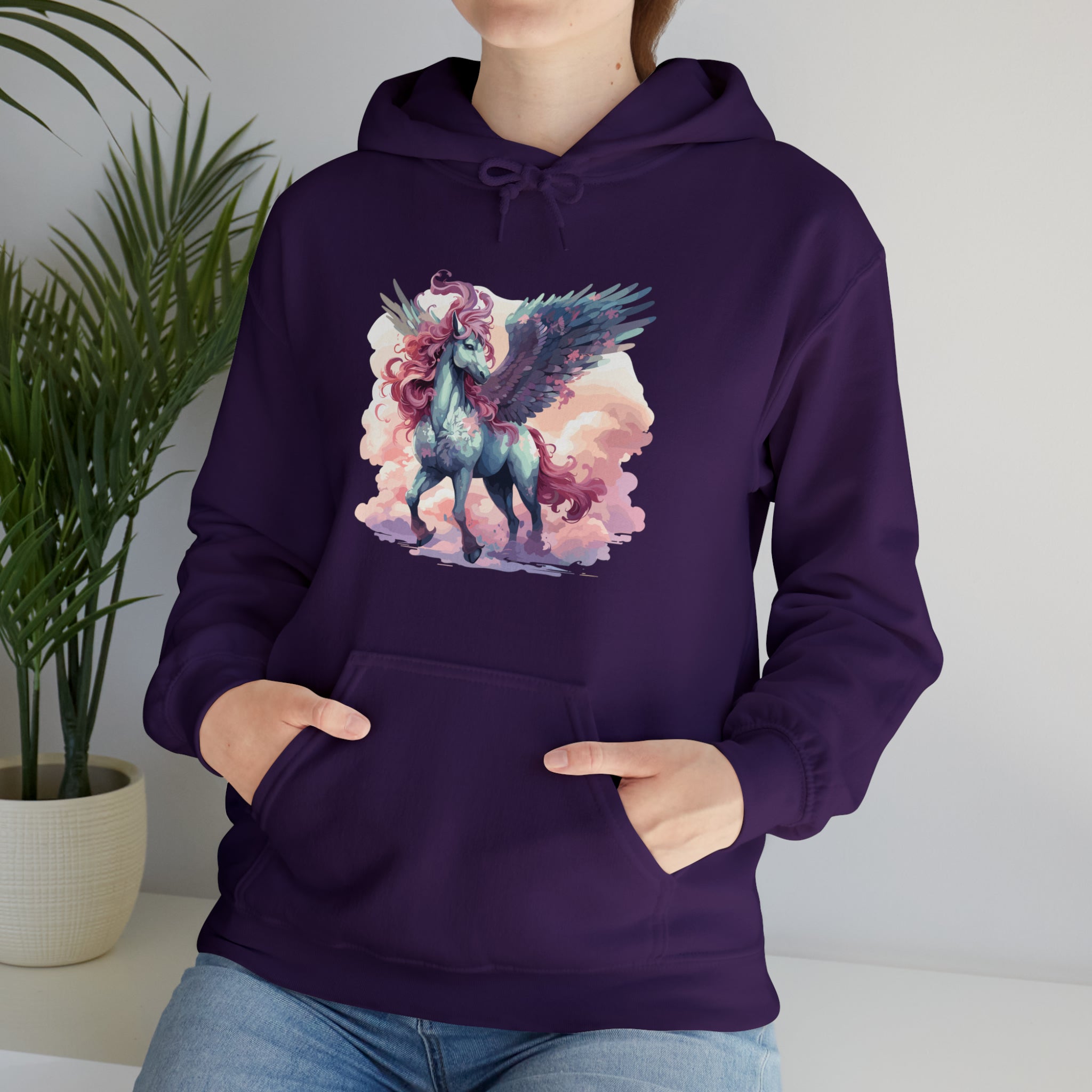 Unisex Pegasus Clouds Hoodie   