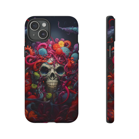 Psychedelic Skull & Tentacles Phone Case iPhone 15 Plus Matte 