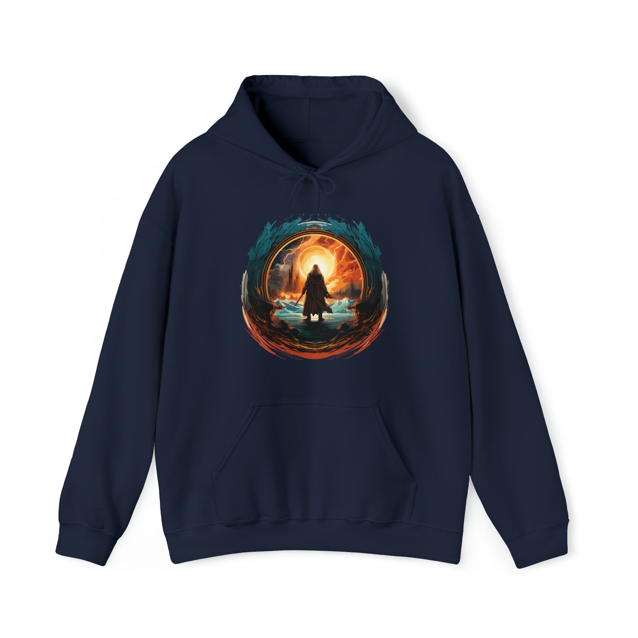 Unisex Wizard Portal Hoodie Navy S 