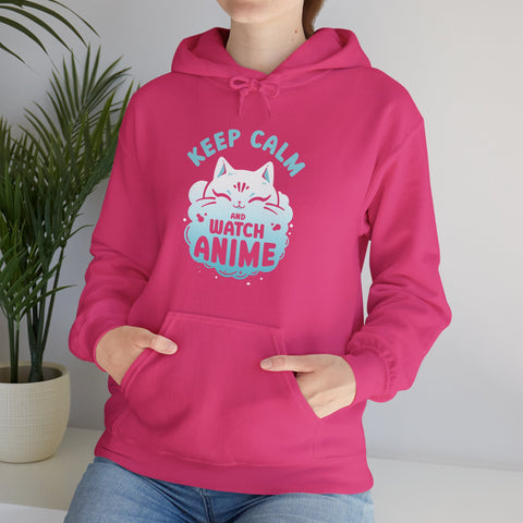 Unisex Keep Calm and Watch Anime Hoodie   