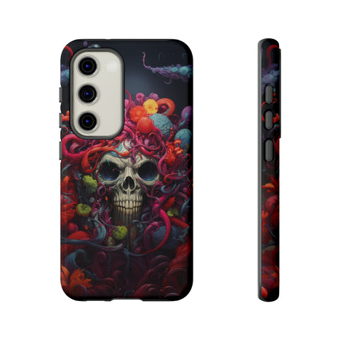 Psychedelic Skull & Tentacles Phone Case Samsung Galaxy S23 Glossy 