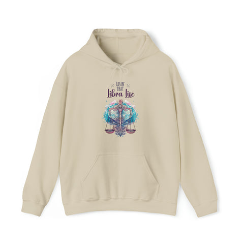 Unisex Libra Life Hoodie Sand S 