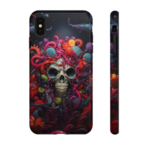 Psychedelic Skull & Tentacles Phone Case iPhone XS MAX Glossy 