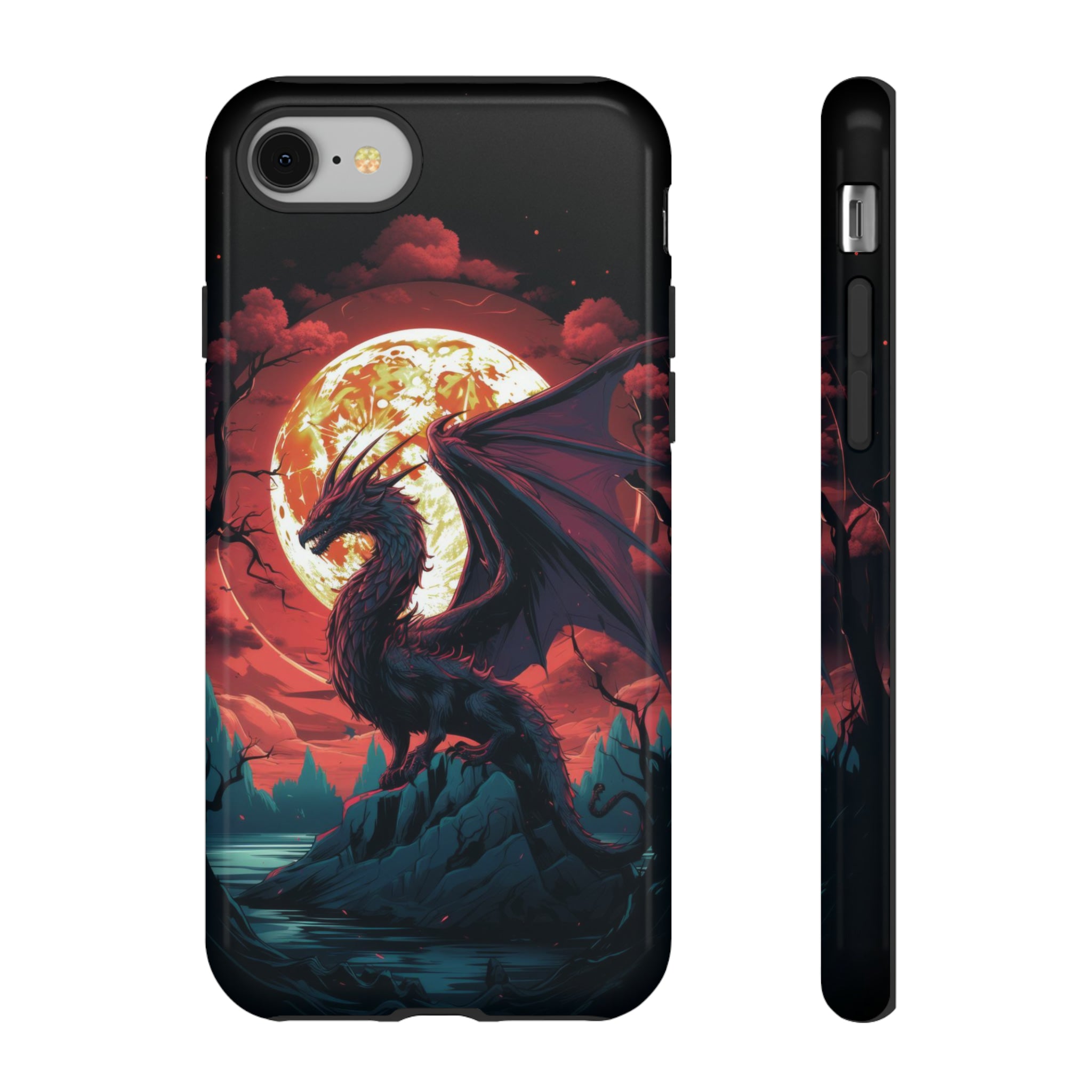 Dragon Fiery Moonlight Phone Case iPhone 8 Glossy 