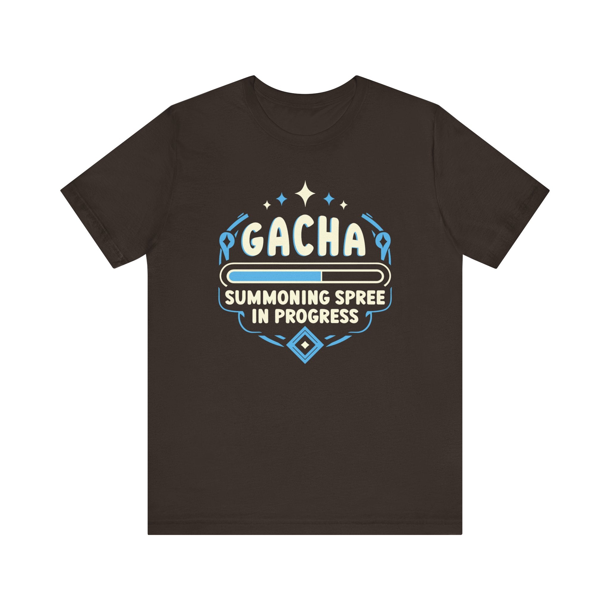 Unisex Gacha Summoning in Progress T Shirt Brown S 