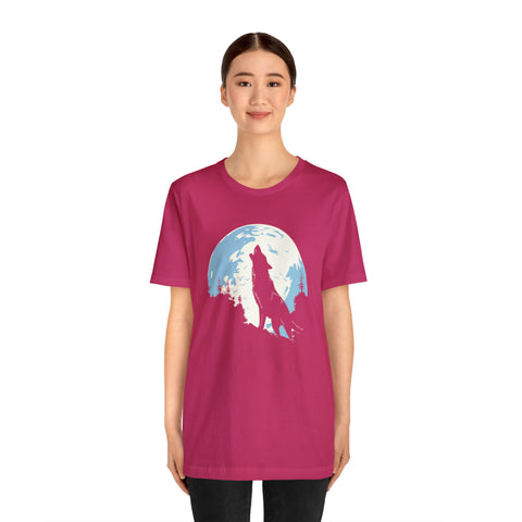 Unisex Howling Wolf T Shirt   