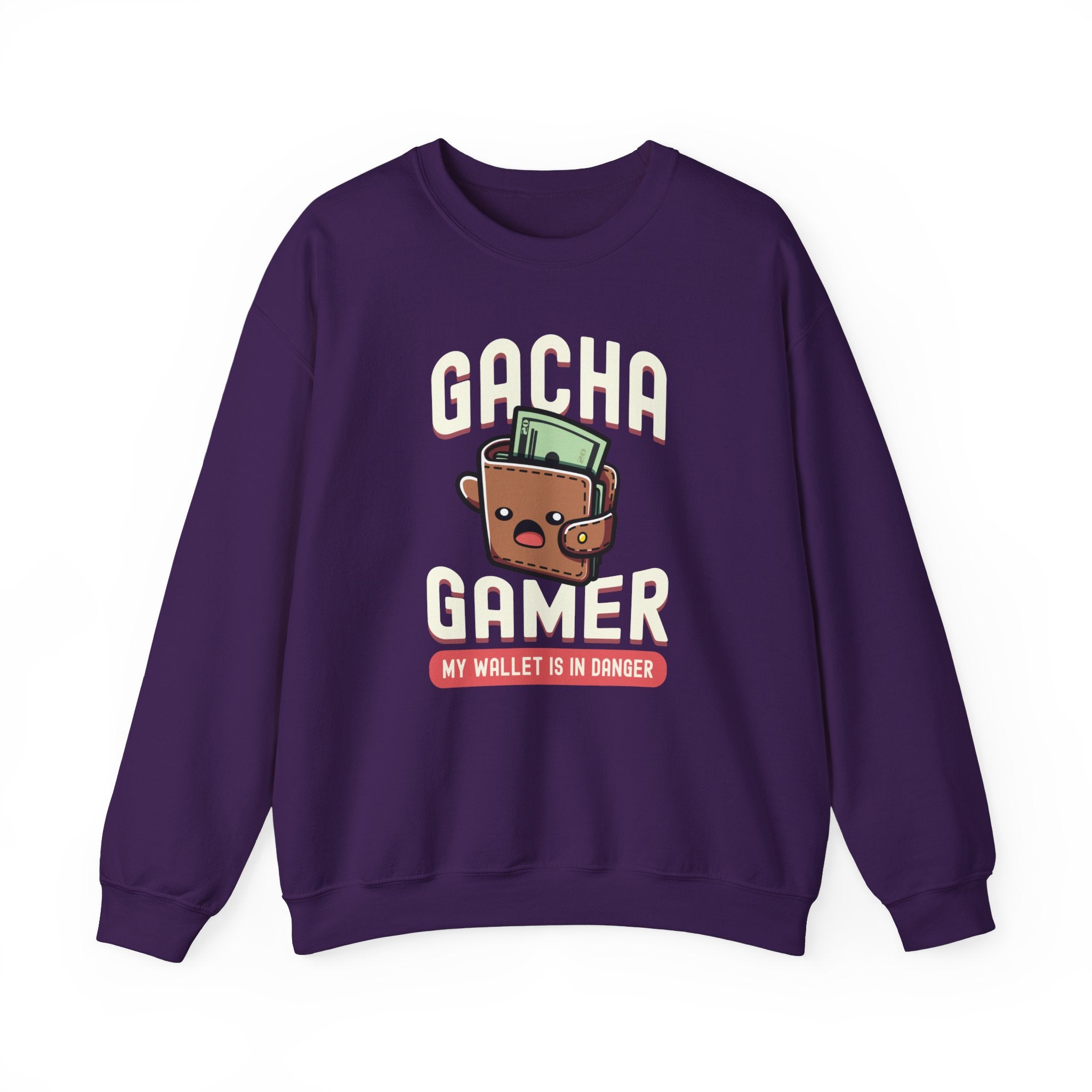 Unisex Gacha Gamer My Wallet is in Trouble Sweatshirt S Purple 