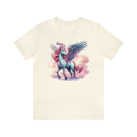 Unisex Pegasus Clouds T Shirt Natural S 