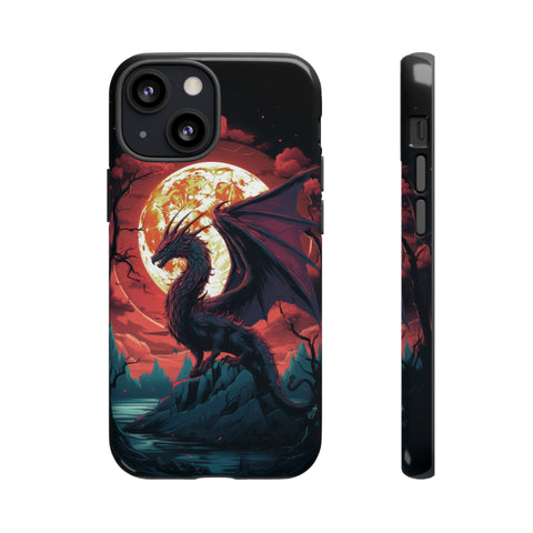 Dragon Fiery Moonlight Phone Case iPhone 13 Mini Glossy 