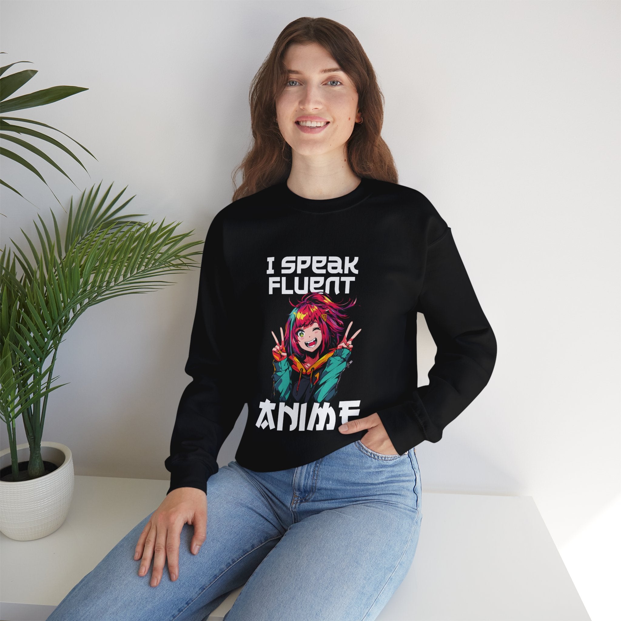 Unisex I Speak Fluent Anime Girl Sweatshirt   