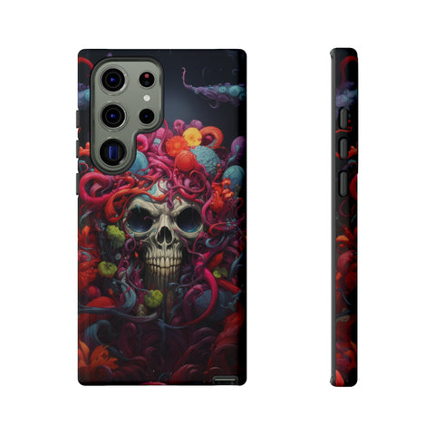 Psychedelic Skull & Tentacles Phone Case Samsung Galaxy S23 Ultra Glossy 