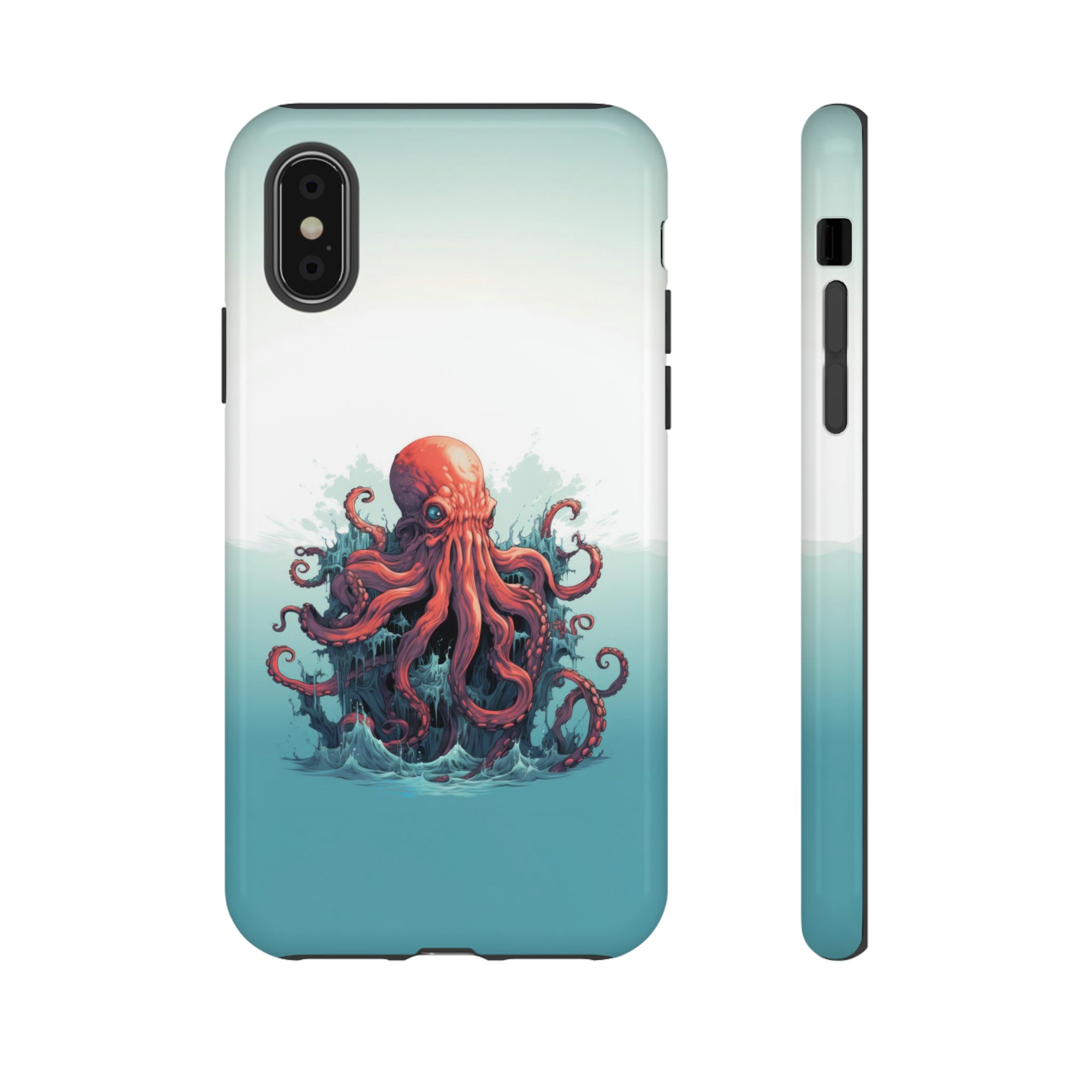 Kraken in the Ocean Phone Case iPhone XS Glossy 