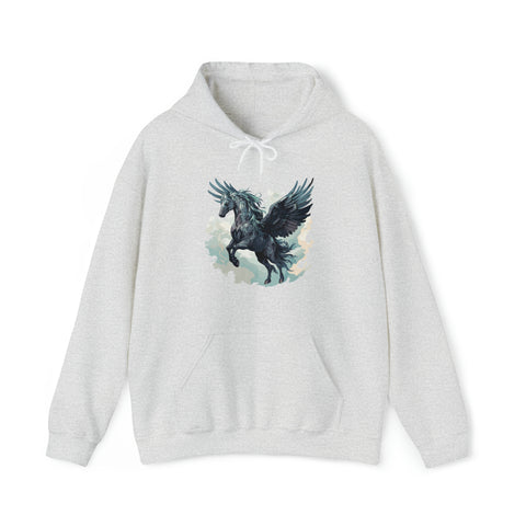 Unisex Majestic Pegasus Hoodie Ash S 