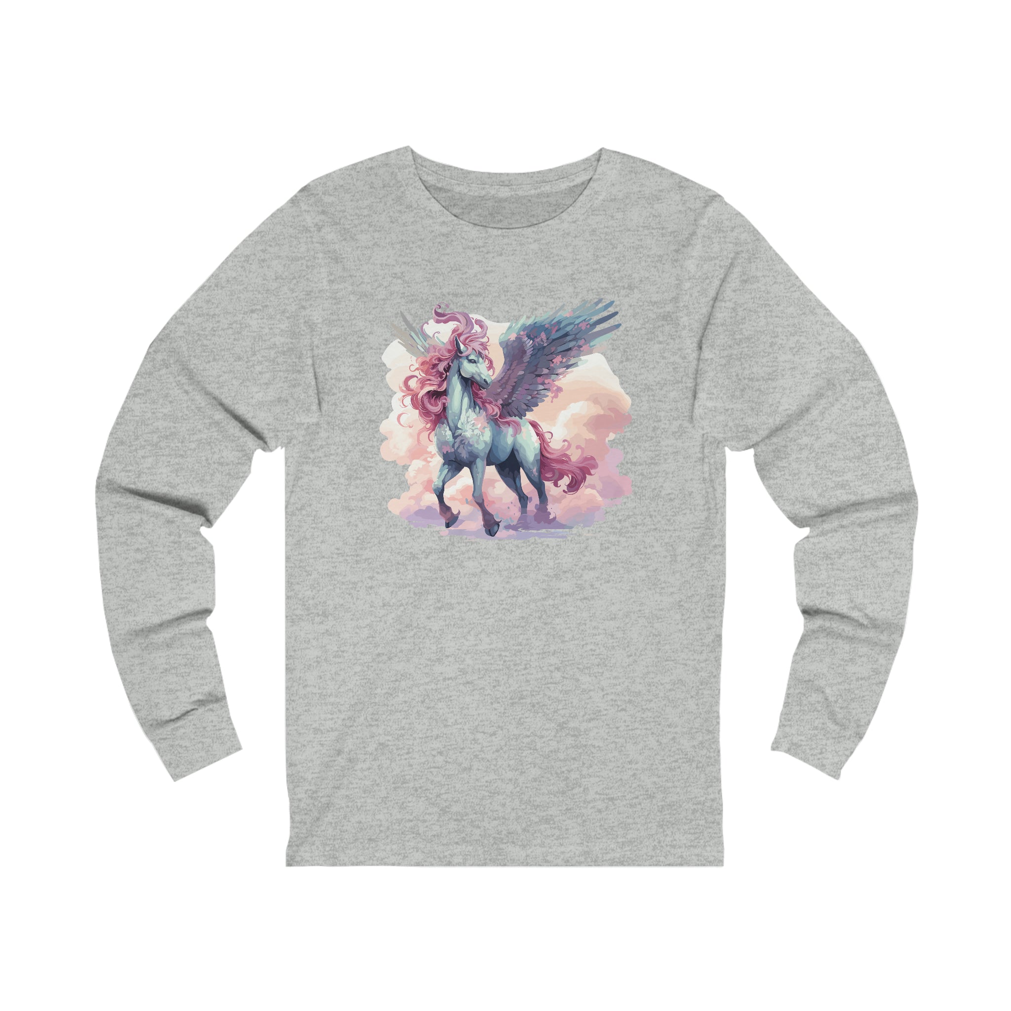 Unisex Pegasus Clouds Long Sleeve T Shirt   