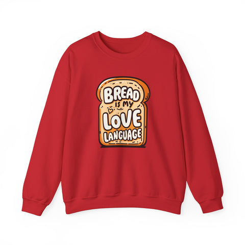 Unisex Bread is My Love Language Sweatshirt S Red 