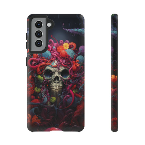 Psychedelic Skull & Tentacles Phone Case Samsung Galaxy S21 Matte 