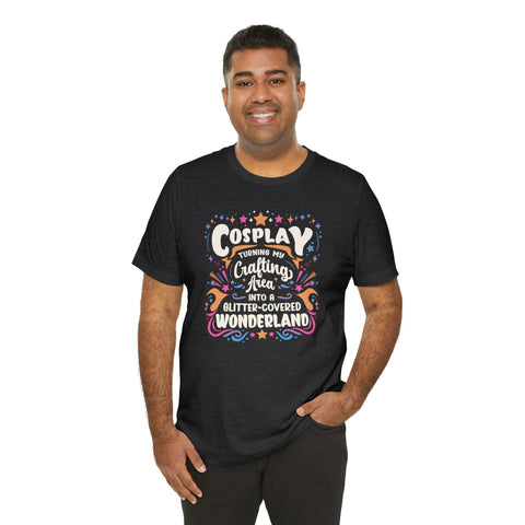 Unisex Cosplay Glitter-Covered Wonderland T Shirt   