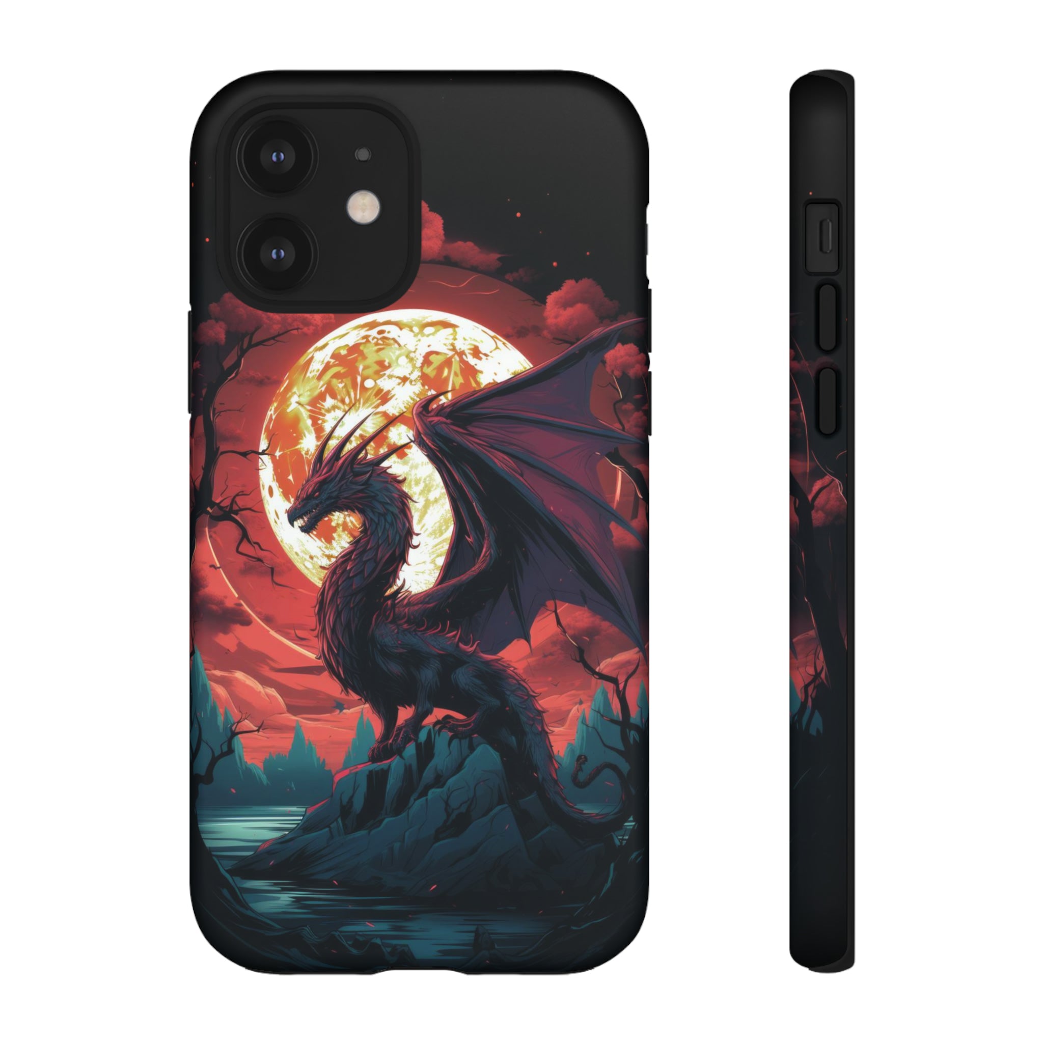 Dragon Fiery Moonlight Phone Case iPhone 12 Matte 