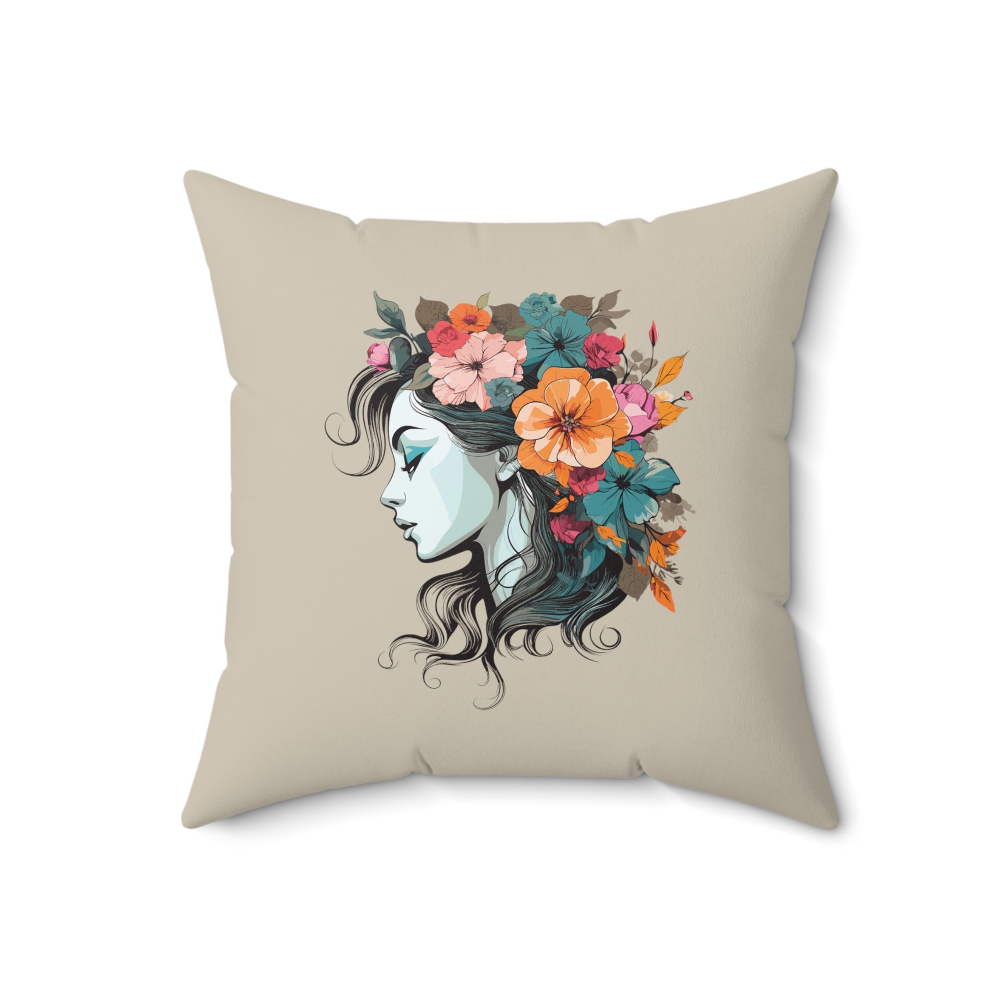 Flower Woman Pillow   