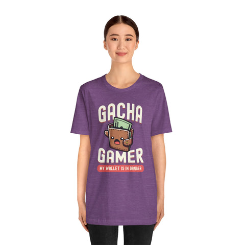 Unisex Gacha Gamer My Wallet is in Trouble T Shirt   