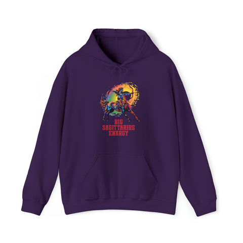 Unisex Big Sagittarius Energy Hoodie Purple S 