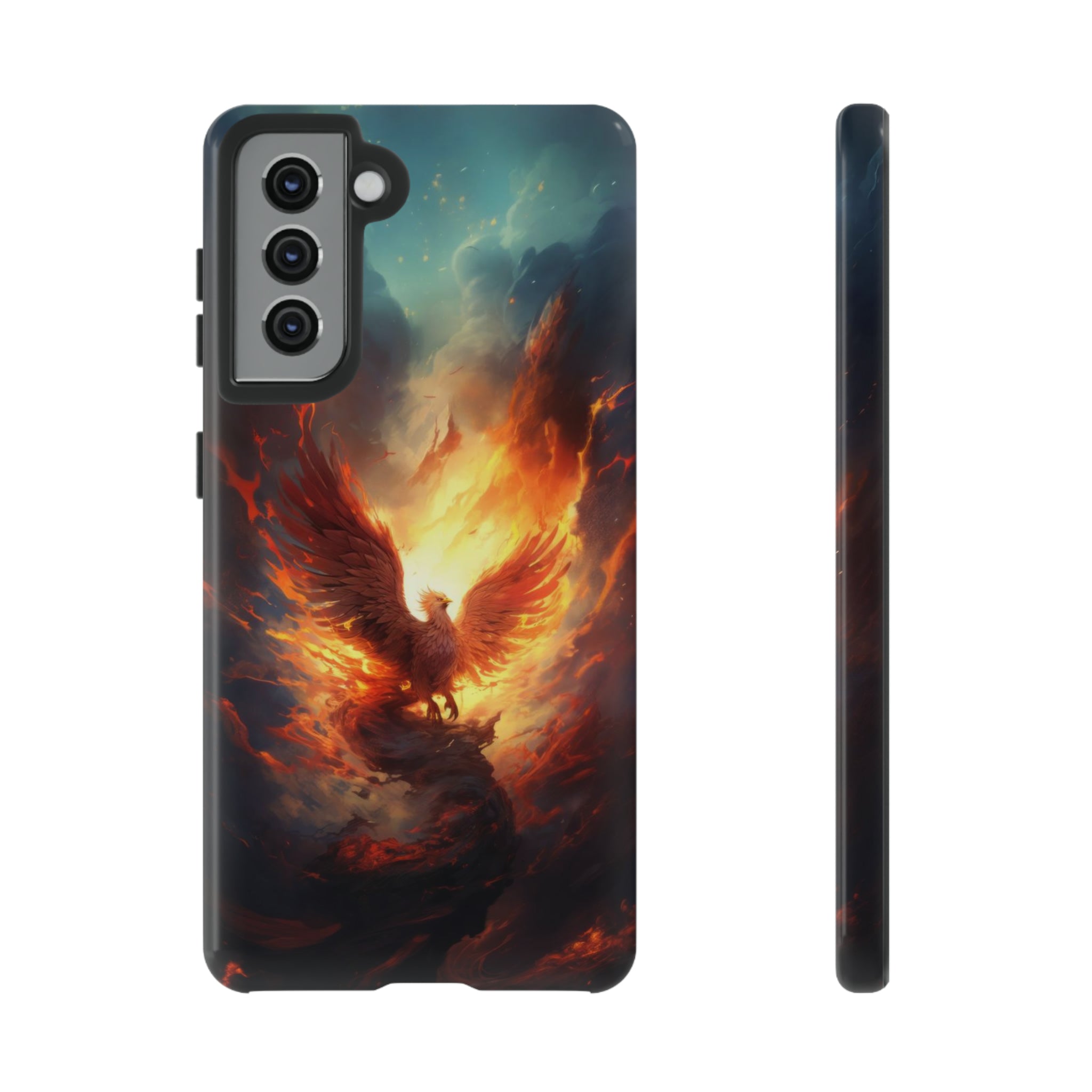 Phoenix in the Clouds Phone Case Samsung Galaxy S21 Glossy 