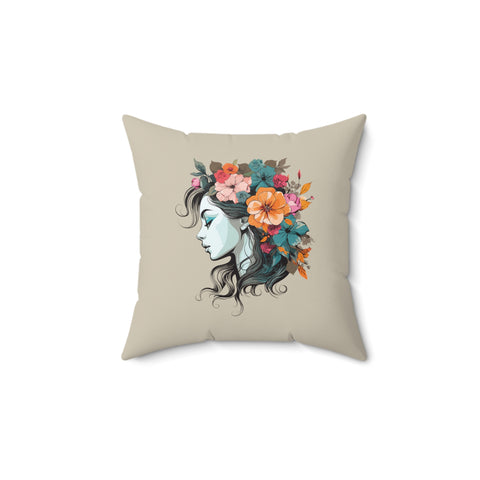 Flower Woman Pillow   