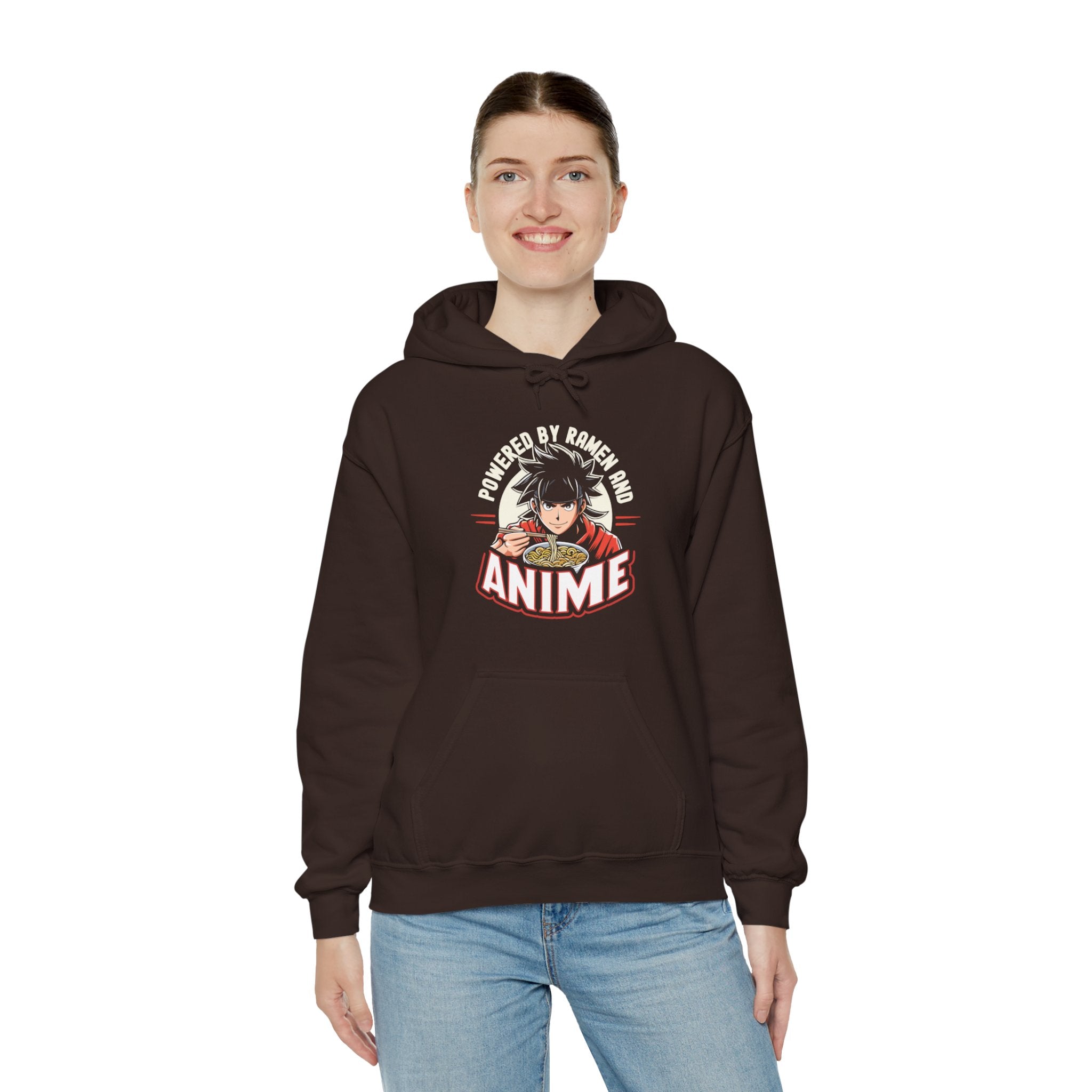 Unisex Powered by Ramen and Anime Hoodie   