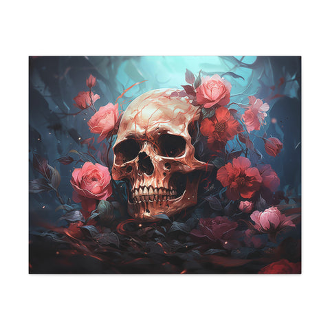 Skull & Roses Wall Art 30″ x 24″ 1.25" 