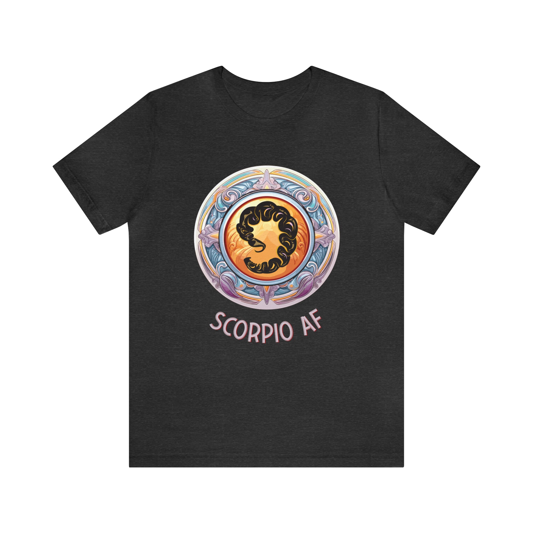 Unisex Scorpio AF T Shirt Dark Grey Heather S 