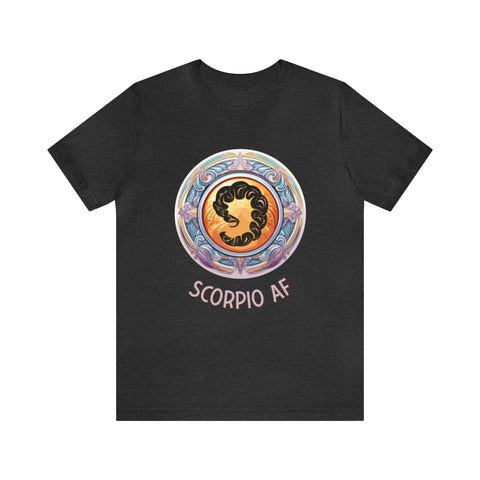 Unisex Scorpio AF T Shirt Dark Grey Heather S 