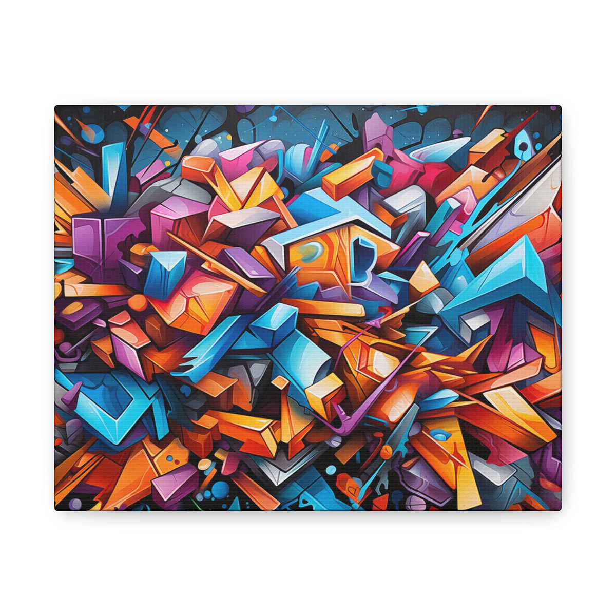 Abstract Graffiti Wall Art 10″ x 8″ 1.25" 