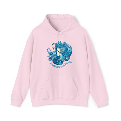 Unisex Aquarius Visionary Hoodie Light Pink S 