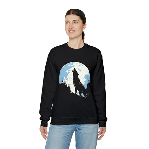 Unisex Howling Wolf Sweatshirt   