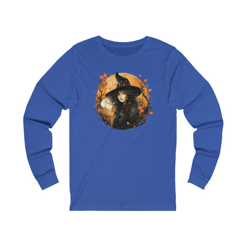 Unisex Autumn Witch Long Sleeve T Shirt   