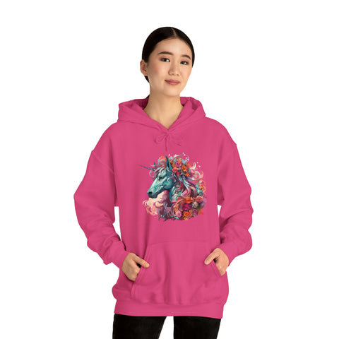 Unisex Unicorn Flowers Hoodie   