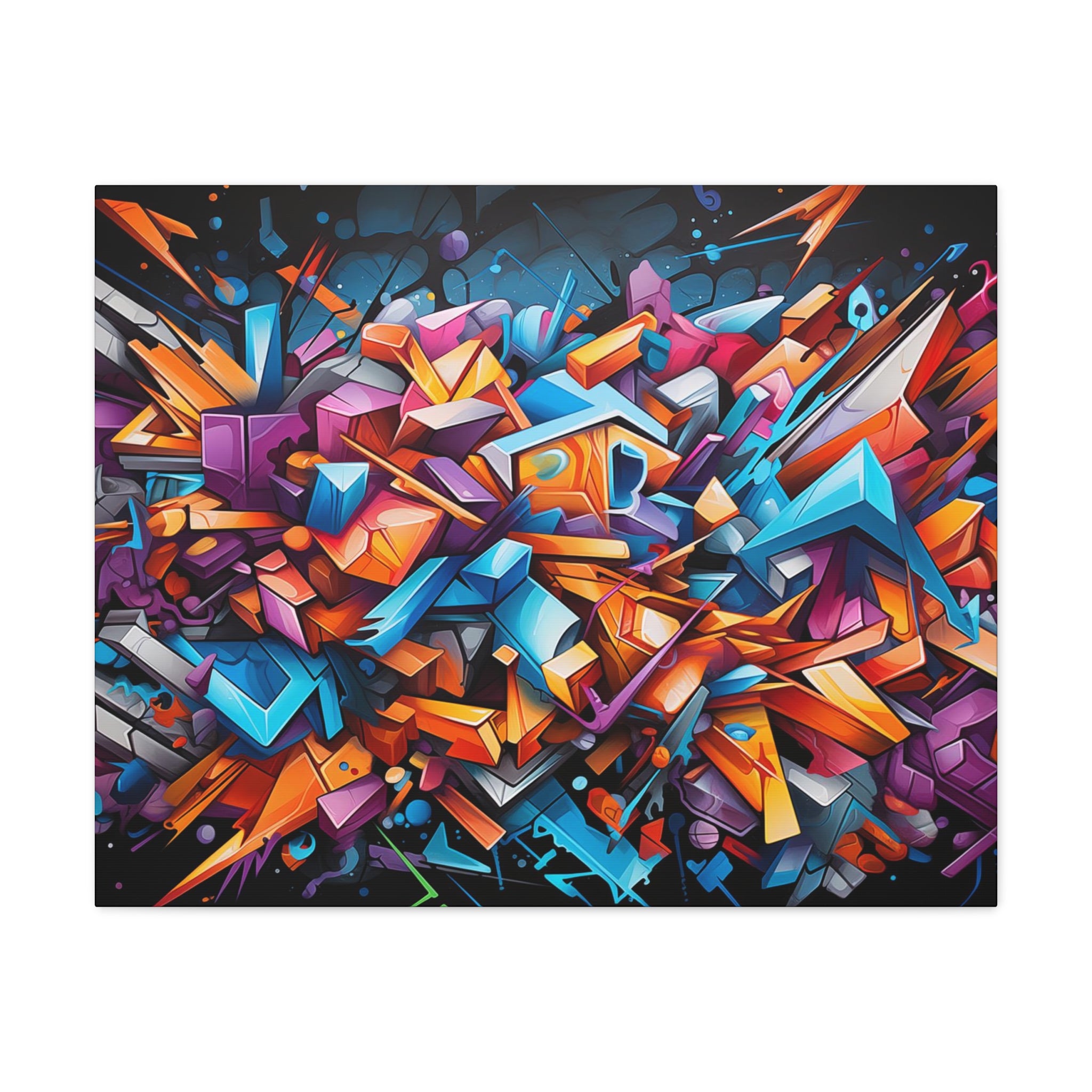 Abstract Graffiti Wall Art 30″ x 24″ 1.25" 