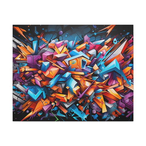 Abstract Graffiti Wall Art 30″ x 24″ 1.25" 