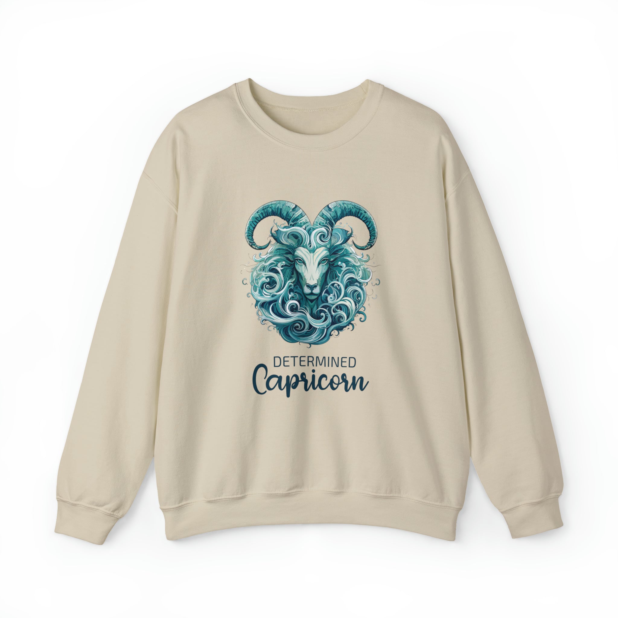 Unisex Capricorn Goat Sweatshirt S Sand 