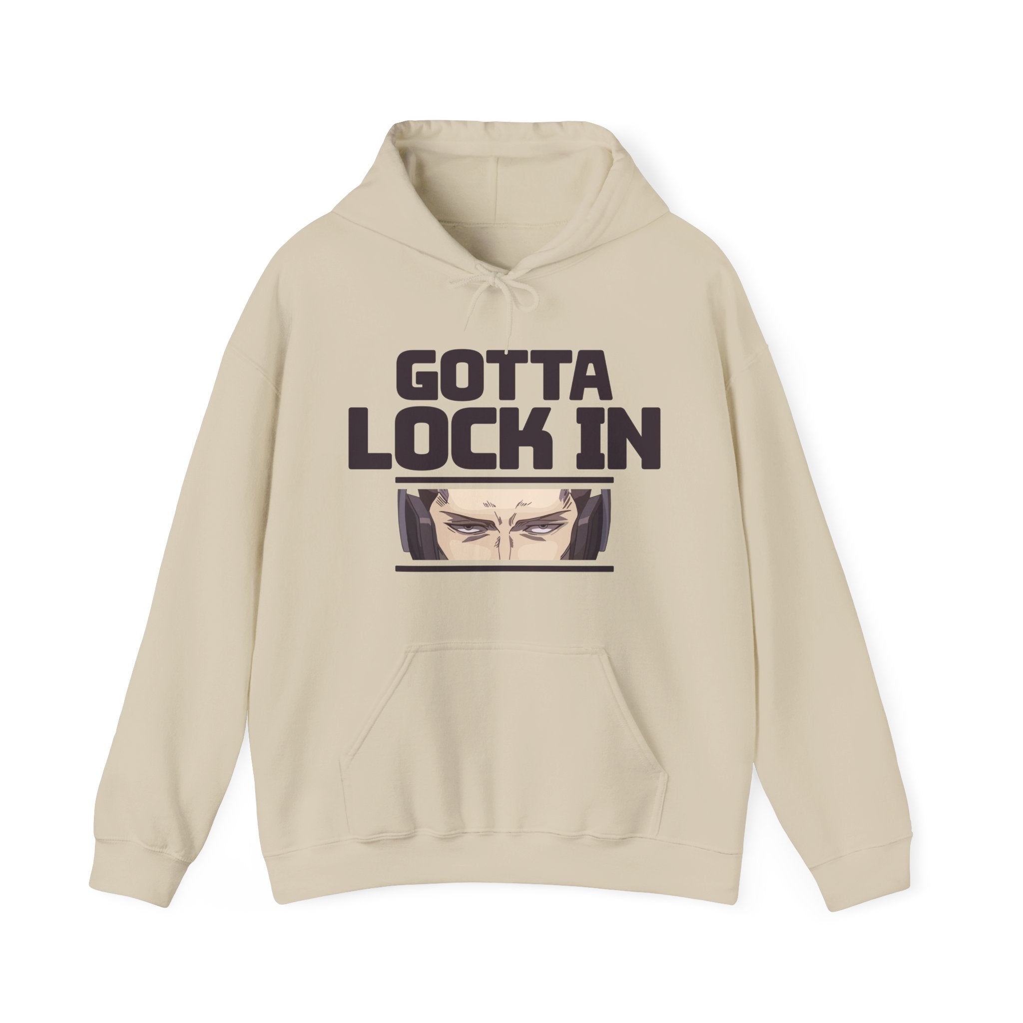 Gotta Lock In Hoodie Sand S