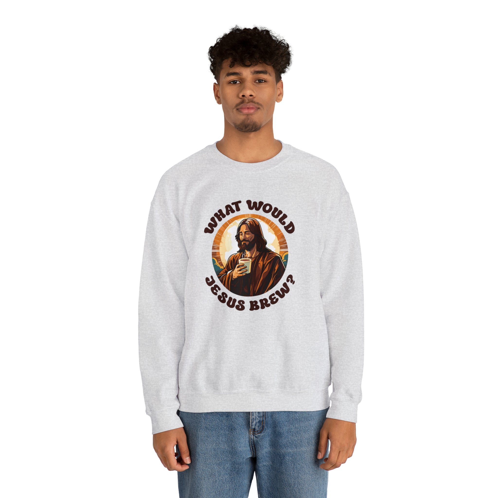 Unisex What Would Jesus Brew Coffee Sweatshirt   