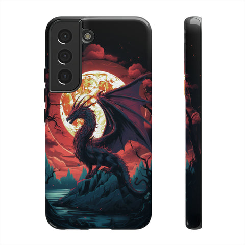 Dragon Fiery Moonlight Phone Case Samsung Galaxy S22 Glossy 