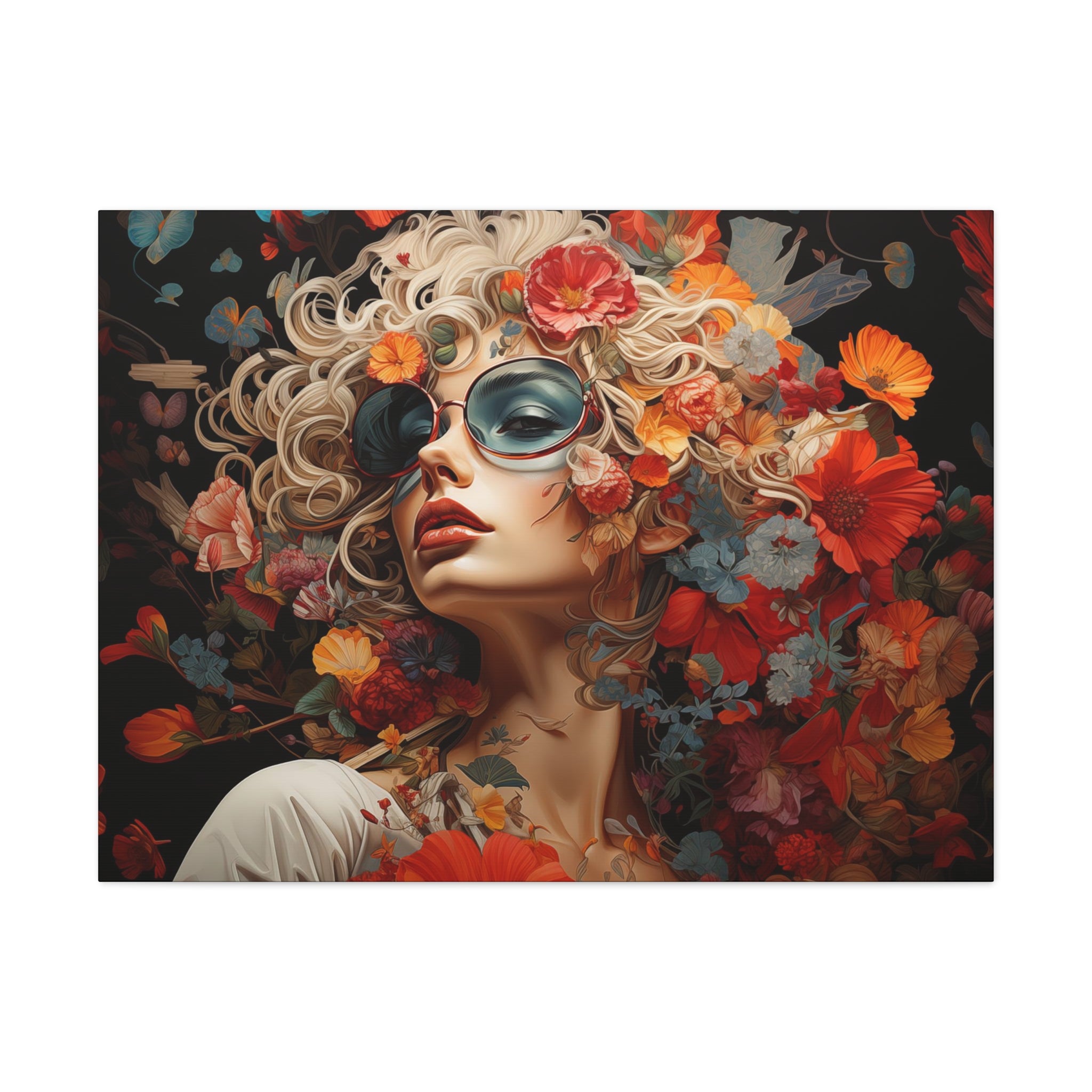 Flower Woman Wall Art 40″ x 30″ 1.25" 