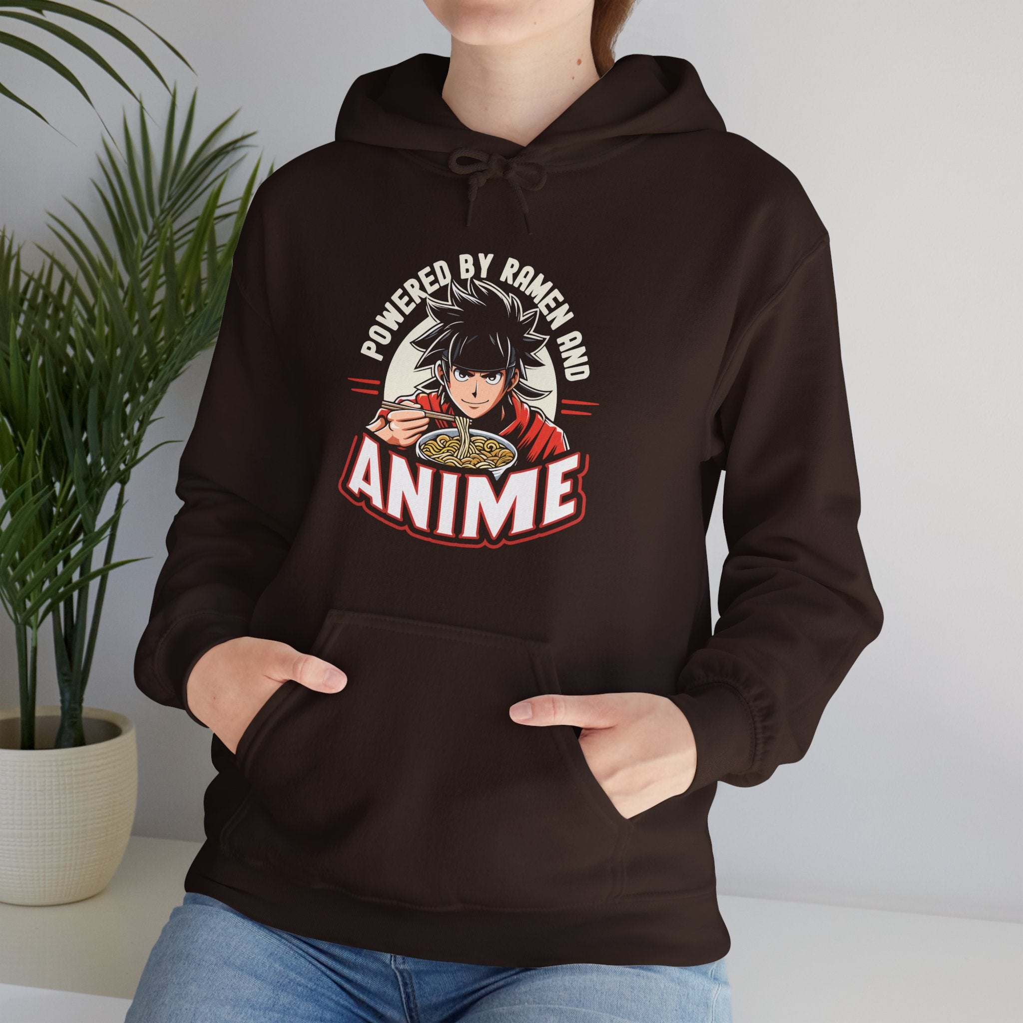 Unisex Powered by Ramen and Anime Hoodie   