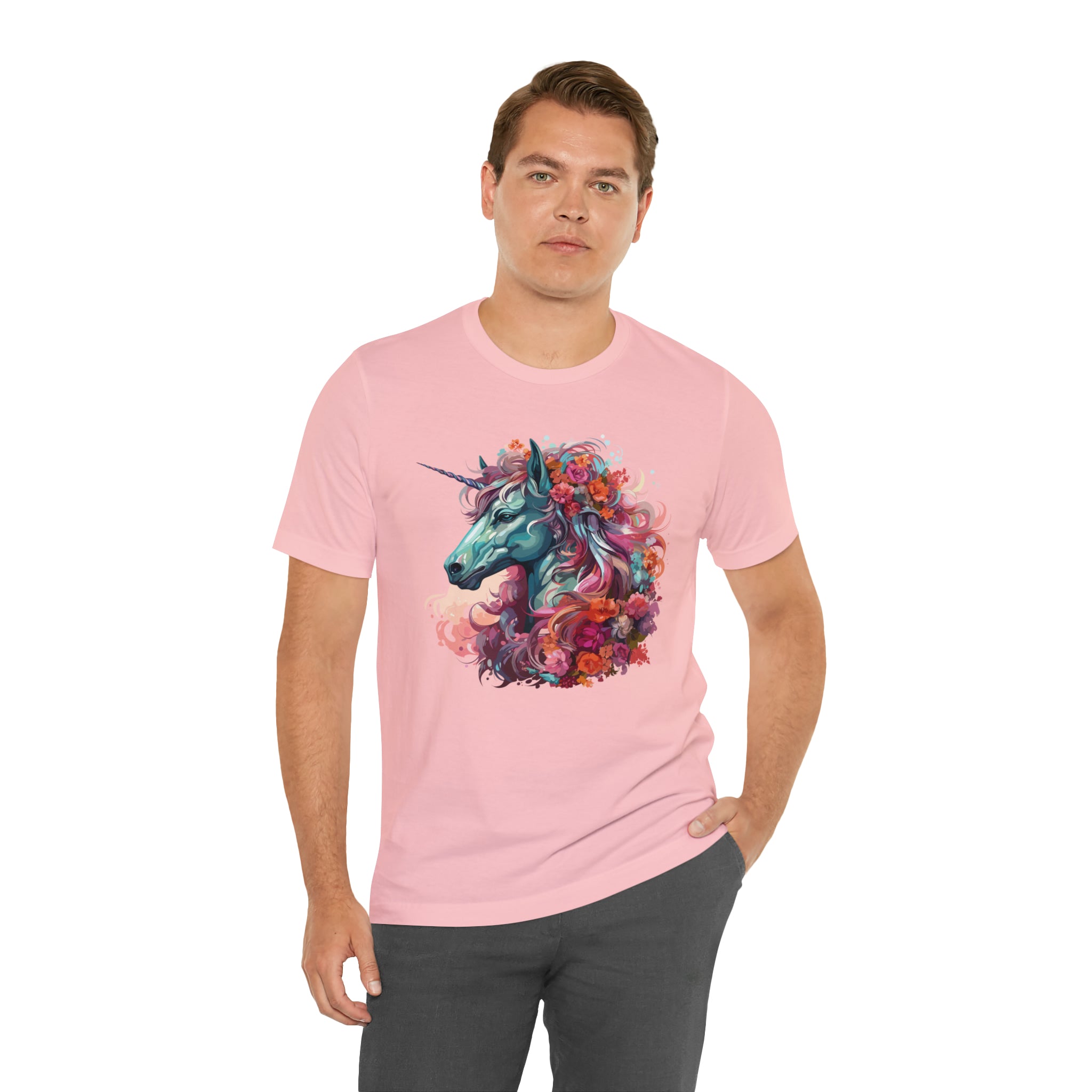 Unisex Unicorn Flowers T Shirt   