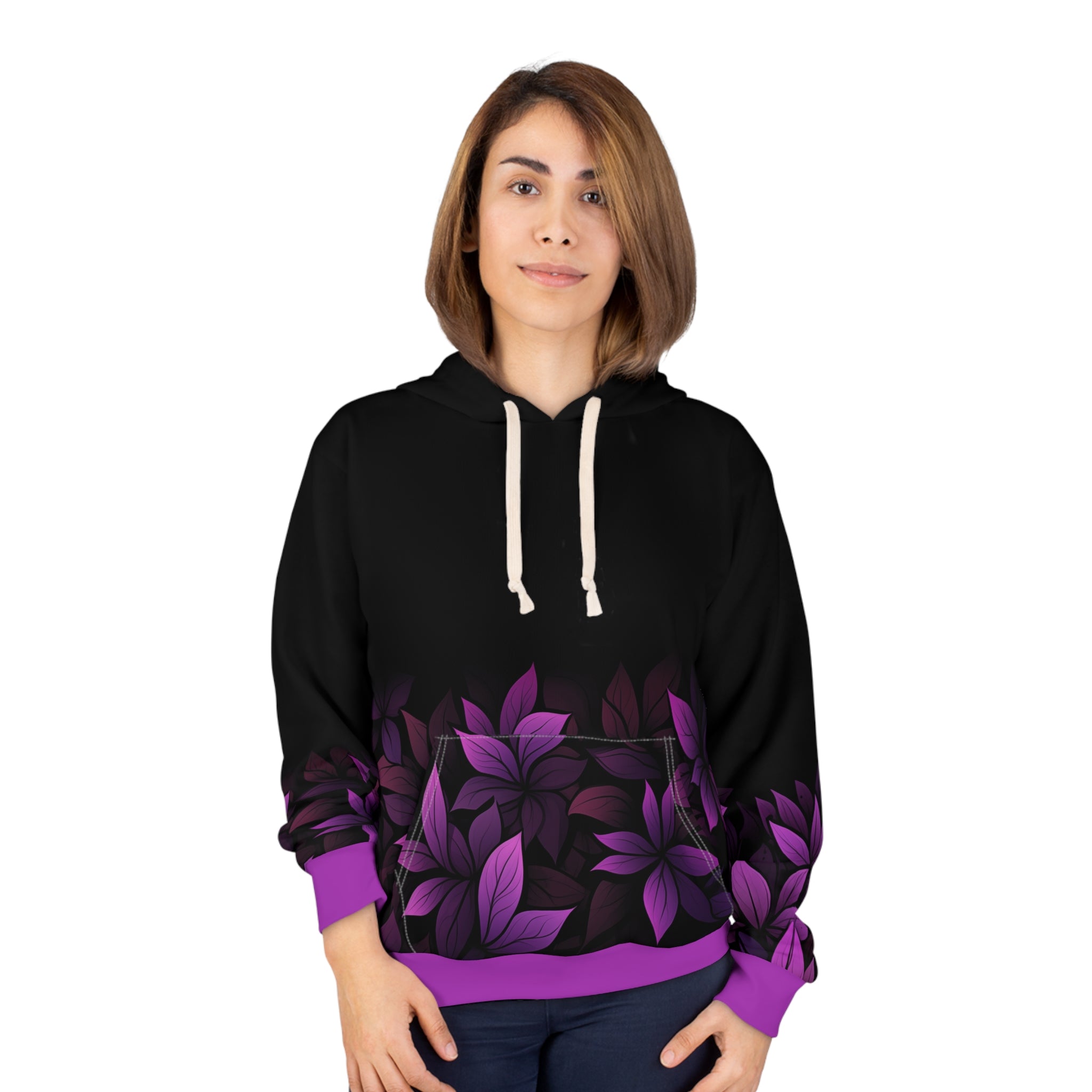 Unisex Purple Witch All Over Print Hoodie   